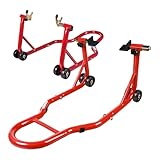 Motorcycle Stand Lift, Universal Paddock Lift Stand, 1100lbs Front Rear Combo Stand Lift Stand, Rear U+L Fork Swingarm Spool Stand 2-Pack