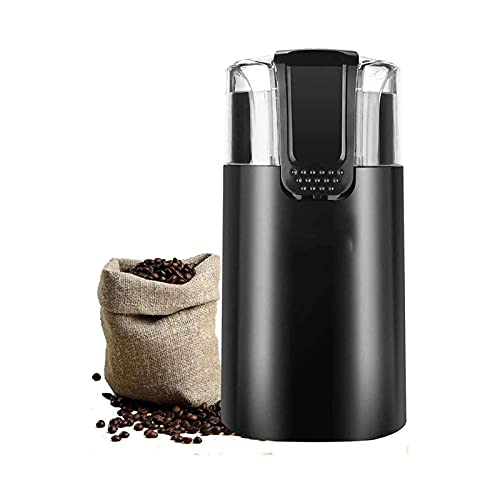 SXLCKJ Kaffeemühle, elektrische Kaffeebohnenmühle, Edelstahl-Gewürzmühle, Mühle mit geräuschlosem Motor (Zerkleinerer…