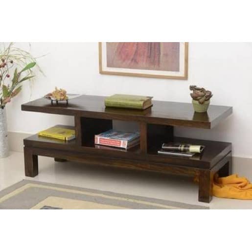 Buy MAHIMART AND HANDICRAFTS Solid Sheesham Wood TV Unit Entertainment Furniture for Home