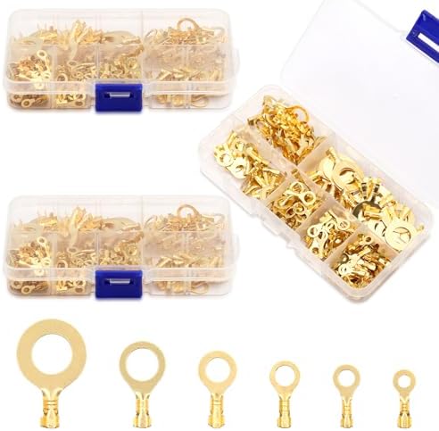 Capicorda Batteria Kit Terminali A Crimpare Flintronic 20 Pezzi - Connettori Ad Anello In Rame Per Cavi Elettrici, SC16-6 Capicorda Elettrici - Foto 6