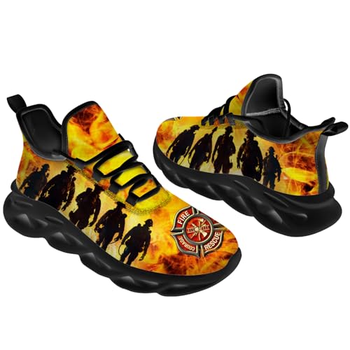 Men's Women's Firefighter Shoes Fashion Sneakers Running Walking Tennis Shoes Gifts for Men Women2
