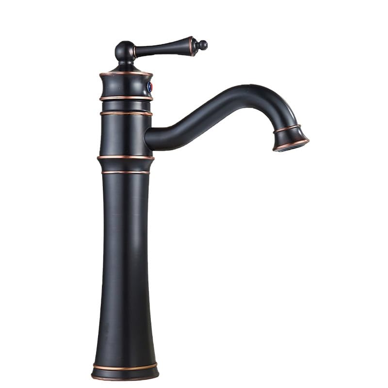 Robinet de lavabo rétro mitigeur salle de bains cuivre antique haut