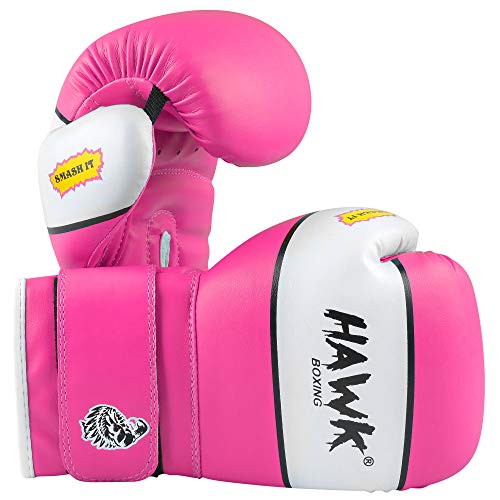 Hawk Sports Kids Boxing Gloves for Kids Children Youth Punching Bag Kickboxing Muay Thai Mitts MMA Training Sparring Gloves (Pink, 6 oz)