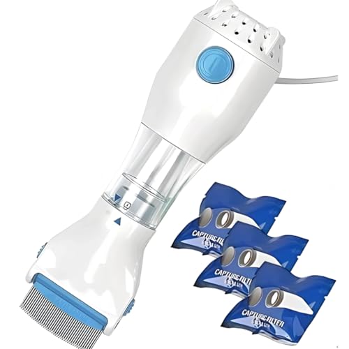 Image of V COMB 240V Electrical Head Lice Comb - Chemical-Free Lice Capture Solution - Kills and Removes Lice - Treatment Vacuum Machine for Head V Comb (1 V Comb)