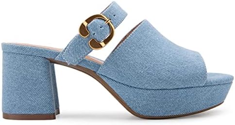 Aerosoles Women's Cosmic Heeled Sandal, Denim, 6.5 Wide | Image 1