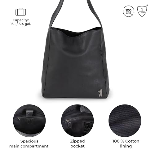 BERLINER BAGS Premium Genuine Leather Tote Bag Atlanta, Shoulder Bag, Hobo Bag for Women4