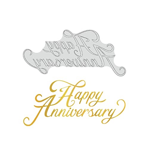 GLOBLELAND Happy Anniversary Hot Foil Plate