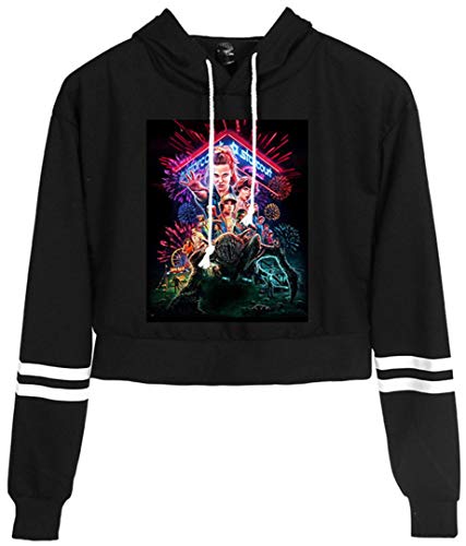 Silver Basic New Season Crop Top Sweats à Capuche Hoodies Taille Haute pour Les Filles et Femmes Haut Court XXS,1-Noir 1452 Cover