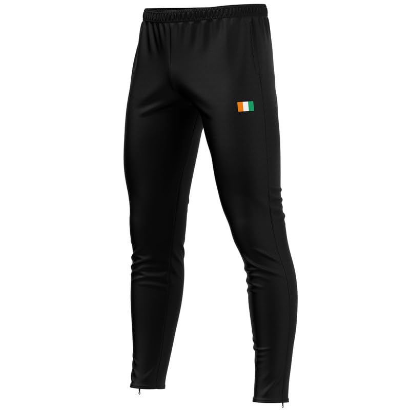 Pantalón Côte d'Ivoire CI-88 fútbol negro deportivo para hombre 1