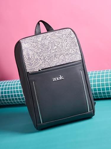 Image of ZOUK Olina Daypack for Women - Convertible Backpack with Laptop & iPad Compartments | Stylish Handcrafted Office & Travel Bag with Water-Resistant Lining & Dual Straps |