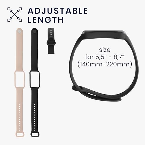 kwmobile 2X Sportarmband kompatibel mit Amazfit Band 7 Armband - Fitnesstracker Band Set aus TPU Silikon