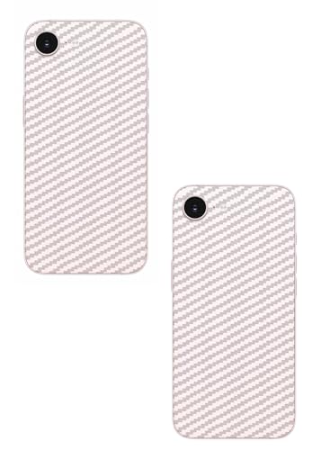 Image of (Pack of 2) Compatible with Apple iPhone 17e Skin Sticker /Vinyl wrap /Protective Film Mobile Back Skin Carbon Fiber 3D Transparent by Candeal Mizhan(Only Back)