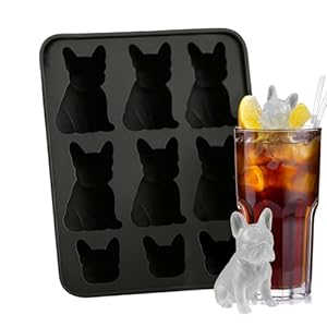 Generisch 3D Bulldogge Eiswürfelform mit 9 Fächern