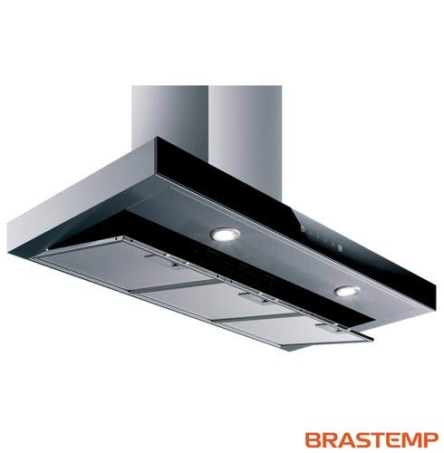 Coifa de Parede Tbox BAE90AR 90cm com Painel Touch on Glass 4V Brastemp