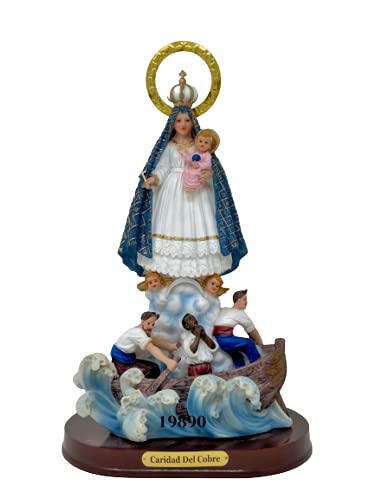 Virgen Caridad Del Cobre Estatua de Resina 12"
