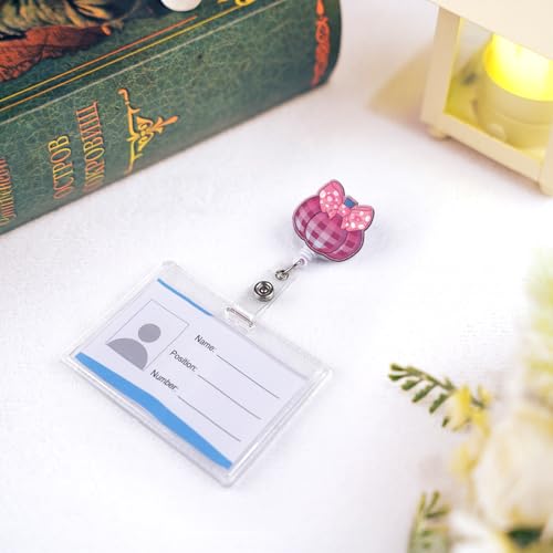 Tian Zhun B-00112 Badge Reel Retractable With Alligator Clip Fall Acrylic Badge Holder Pink Plaid Pumpkin Badge Accessories thumb #4