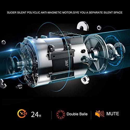 FENOKD Mechanical Watch Shaker Automatic Double Watch Winder, 4 Mode Rotate, Leather Watch Box in Black Color