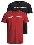 JACK & JONES – JACK & JONES Herren JJECORP Logo Tee SS Crew Neck, Rio Red/2