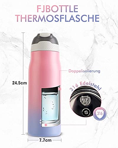 FEIJIAN Borraccia Termica con cannuccia
