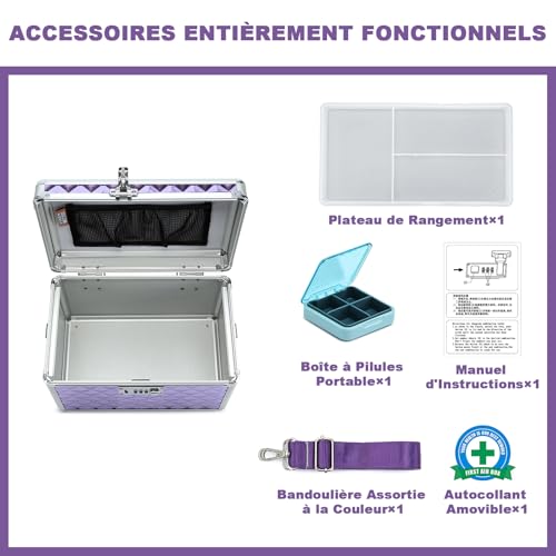 Boîte de stockage de médicaments verrouillable à code pour sécuriser la maison