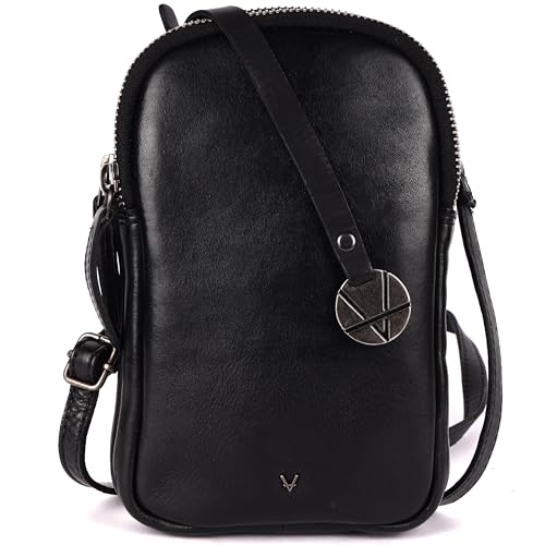 Genuine Italian Leather Small Leather Crossbody Bags For Women Cell Phone Purse, Trendy Casual Detachable Strap