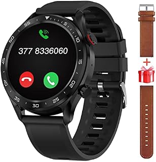 Bebinca GT2 Smartwatch for men Bluetooth Calling Voice Output&Microphone 1.4''Fitness Tracker Make/Answer Call 128M Built-in MP3 Player loud-speaker 5ATM Waterproof Black