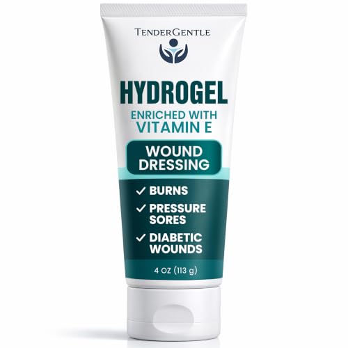 Hydrogel Wound Dressing Ointment - 4 oz Amorphous Hydrogel for Wound Care Burns Diabetic Ulcers - Enriched with Vitamin E - First Aid Gel for Medical Facilities and Nursing Homes