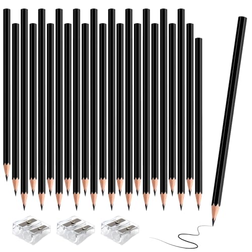 S, Pre-sharpened Professional Wooden Art Pencils Set For Artists Painting | Premium Drawing Sketching Supplies (black)