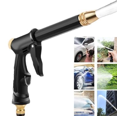 Image of Car Washer High Pressure Gun Water Spray Trigger Nozzle Water Spray Gun for Car, Adjustable Spray, Connects to Hose Pipe, for Garden-Pets-Window-Washing, Jet Spray