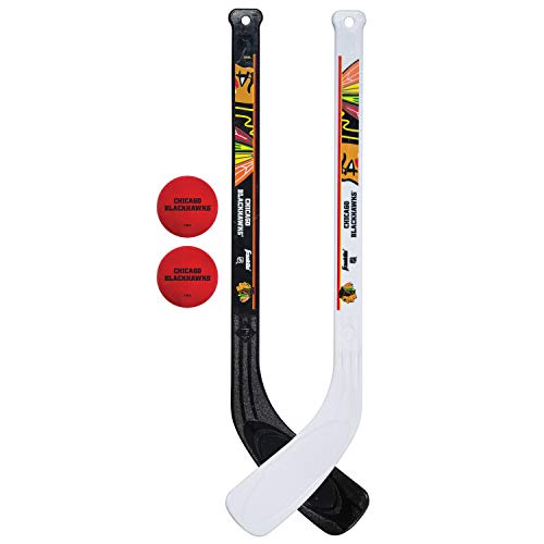 Franklin Sports Chicago Blackhawks NHL Mini Hockey Stick Set - NHL Team Knee