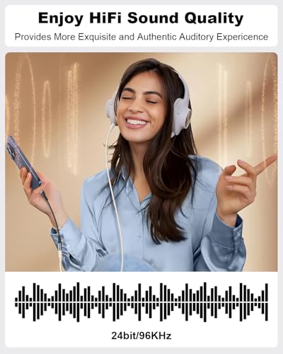 Adapter USB C auf Klinke, 2 Pack USB C auf Klinke 3.5 Kopfhörer Audio Adapter USBC Kopfhörer Adapter für iPhone 17/16e/16/16 Pro Max/16 Plus/15/15 Pro Max/15 Plus, iPad, Samsung S25/S24, Xiaomi,Huawei