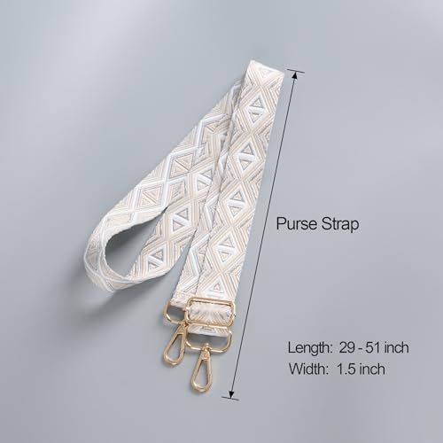 Image of chushui Metallic Thread Purse Strap for Women, Woven Replacement Bag Strap