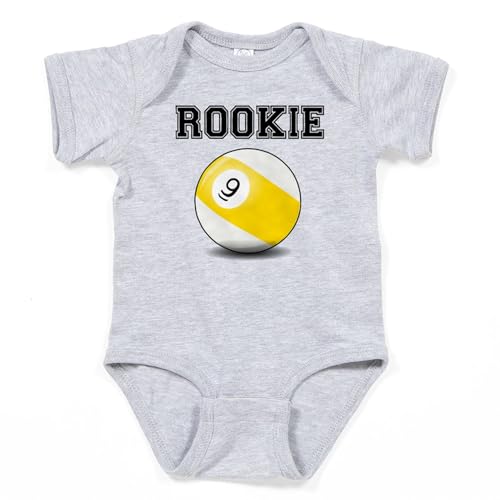 Image of CafePress Billiards Rookie Body Suit Cute Baby Bodysuit Romper Dark Heather Gray