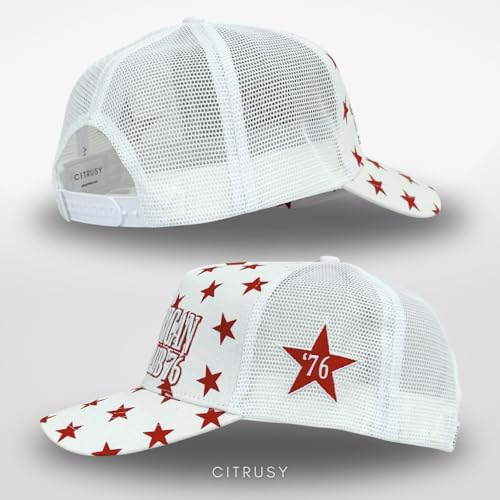 Image of Vintage Fashion Trucker Hat | Men & Women | Trendy Cute Retro Red Caps for Country & Western | Camo Fur Cotton | Snapback