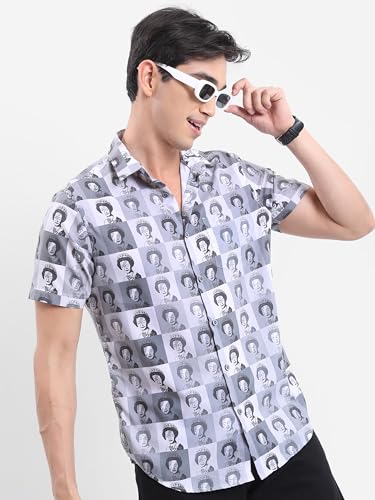 Image of Ketch Men Slim Fit Printed Half Sleeve Shirt