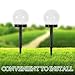 VILLFUL 6pcs Solar Lawn Globe Lights Ground Plug Outdoor Garden Lighting Tool Warm Solar Pathway Lamps for Walkway Patio Decor