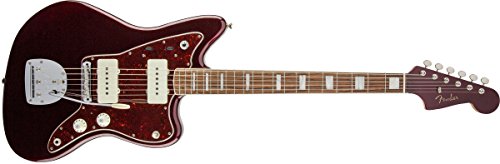 Fender 0140070793 Troy van Leeuwen (Gueldre) Jazzmaster Bound Touche Palissandre Guitare électrique Rouge - Les Beatles, Paul McCartney, John Lennon, RIngo Starr, George Harrison Fender 0140070793 Troy van Leeuwen (Gueldre) Jazzmaster Bound Touche Palissandre Guitare électrique Rouge