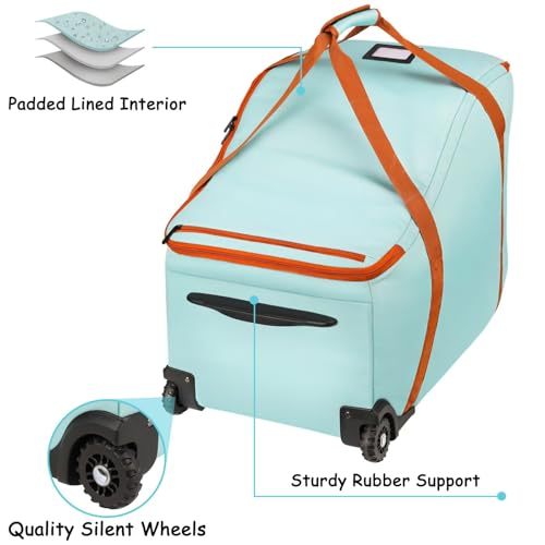 Image of SCTEL Car Seat Travel Bag for Airplane Compatible with Most Infant Car Seats, Padded Car Seat Cover Bag, Carseat Gate Check Bag for Road Travel