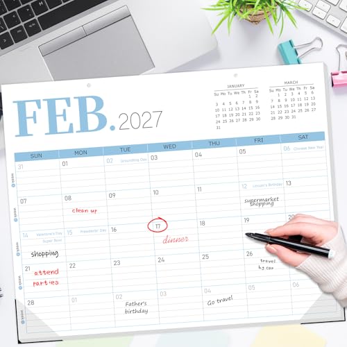 Image of GuassLee Desk Calendar 2026, 19-Month Academic Hanging Desk /Wall Calendar From 2026 Jun-2027 Dec, 14 inch X 11 inch Monthly Planner with Thick Paper For Office Home School Desk Organizing