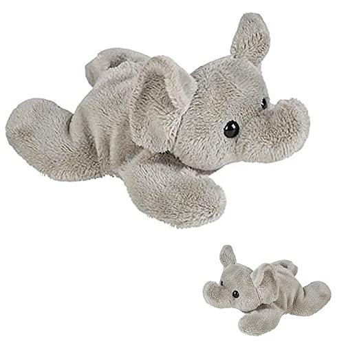 The Dreidel Company Plush Elephant Mighty Mights, 3.5" Inch Plush Stuffed, Super Soft and Cuddly Animal Toys, Classroom Decorations, Boys and Girls (Elephant)