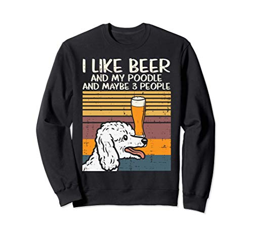 Beer Poodle 3 People Funny Drinking Pet Dog Lover Owner Gift Felpa