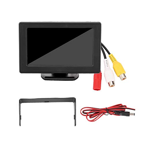 Image of KIMISS 4.3in Car Monitor for Vehicles, TFT LCD Screen with 2-Way AV Input, HD Display for Rearview Camera & DVD Players, Compact Automotive Accessory