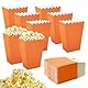 50 Stück Popcorn-Boxen, Klein Weiße Popcorn Boxen Popcorn Container, Popcorn Tüten Candy Container, Wird um Snacks, Popcorn und Süßigkeiten in Theatern Kinos und Karneval zu Süßigkeiten (Orange)
