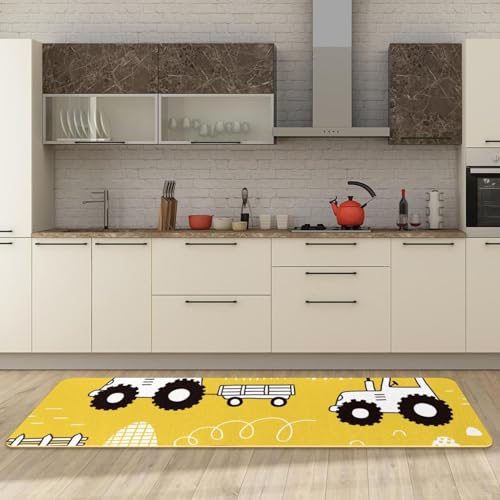 Tapis de cuisine lavable lot de 2 absorbant et antidérapant