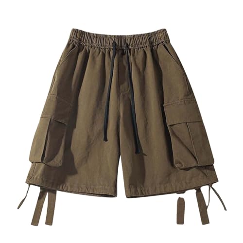 SUPTTING Pantalones cortos de utilidad para hombre, pantalones cortos de ocio, pantalones funcionales para exteriores, cómodos pantalones de verano, prácticos pantalones cortos de senderismo,