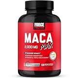 Force Factor Maca Max, Maca Root Capsules to Maximize Vitality & Performance, Made with Black Maca, Red Maca, & Yellow Maca Powder, Maca Root Powder, 2000mg, 120 Capsules