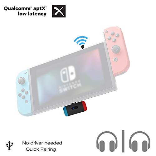 Golvery Bluetooth Adapter for Nintendo Switch, AptX Low Latency Wireless Audio Transmitter