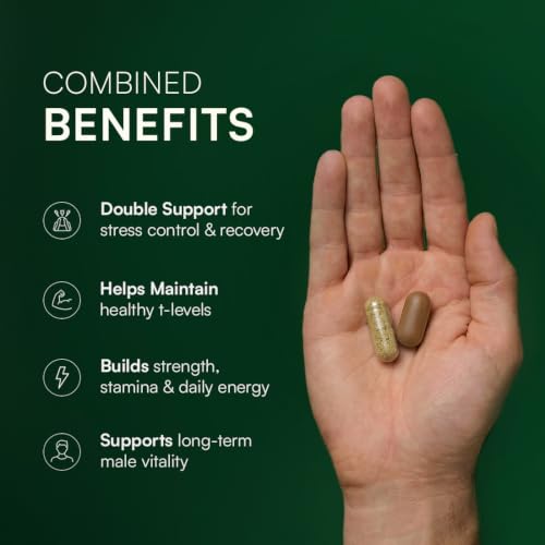 Image of Rasayanam Ashwagandha KSM-66 (500 mg) and Tribulas Gokhru - 60 Gokshura Tablets 1000mg PACK OF 2 | Extra Strength Natural Formulation | Support Strength & Energy | For Both Men & Women