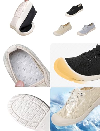 Women's Mesh Comfortable Walking Shoes,Round Toe Lightweight Breathable Non-Slip Soft Sole Slip On Casual Shoes2
