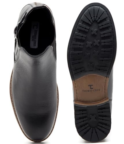 Image of THOMAS CRICK Premium Leather Shoes Versatile Elegance and Comfort Chelsea Boots